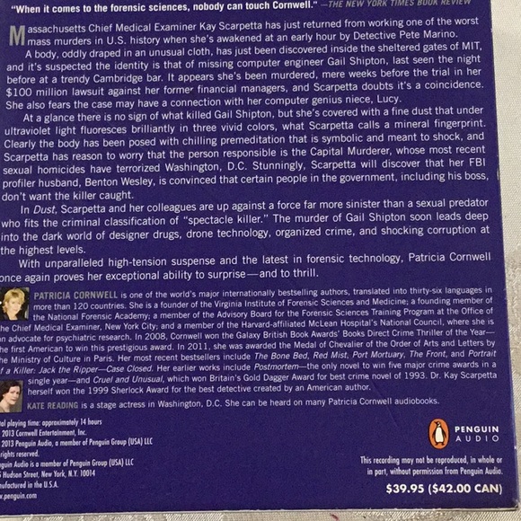 8 BOOKS ON TAPE in NEW condition. Nora Roberts, Patricia Cornwall, JD Child’s - Picture 6 of 10